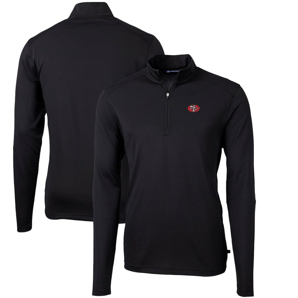 San Francisco 49ers Cutter & Buck Throwback Logo Virtue Eco Pique Recycled Quarter-Zip Pullover Top | NFL Near me