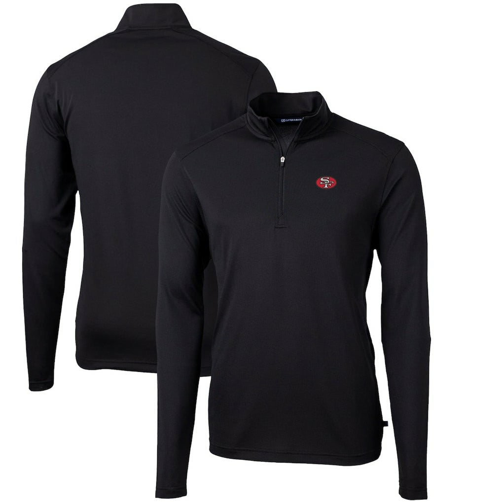 San Francisco 49ers Cutter & Buck Throwback Logo Virtue Eco Pique Recycled Quarter-Zip Pullover Top | NFL Near me