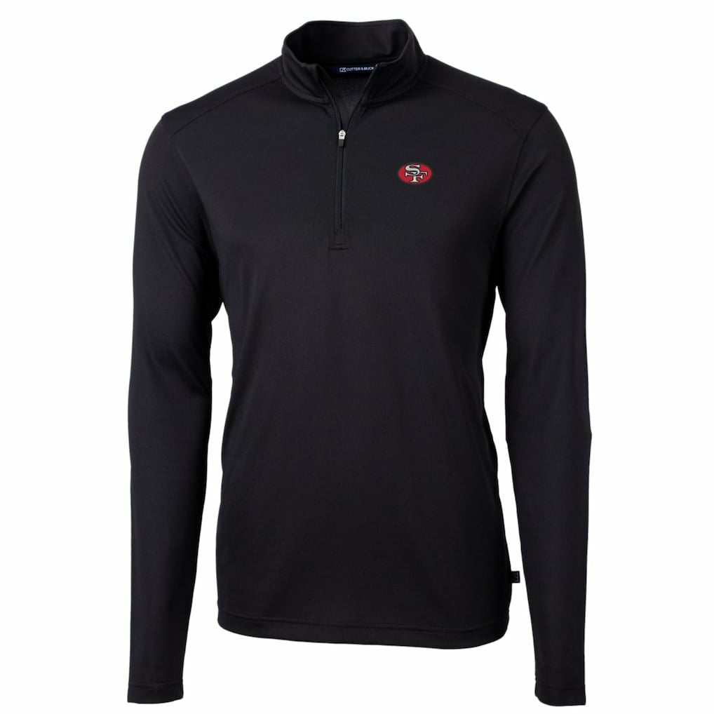 San Francisco 49ers Cutter & Buck Throwback Logo Virtue Eco Pique Recycled Quarter-Zip Pullover Top | NFL Near me
