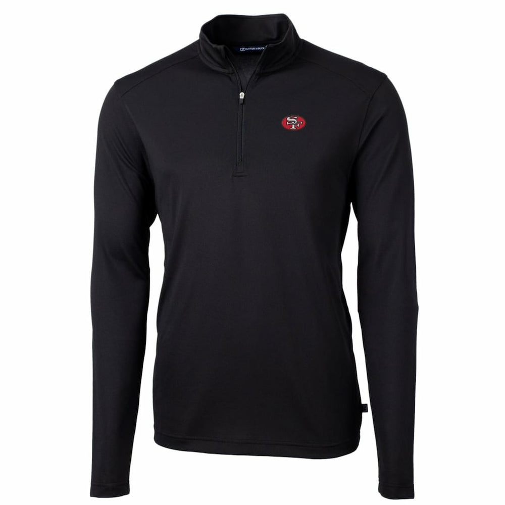 San Francisco 49ers Cutter & Buck Throwback Logo Virtue Eco Pique Recycled Quarter-Zip Pullover Top | NFL Near me