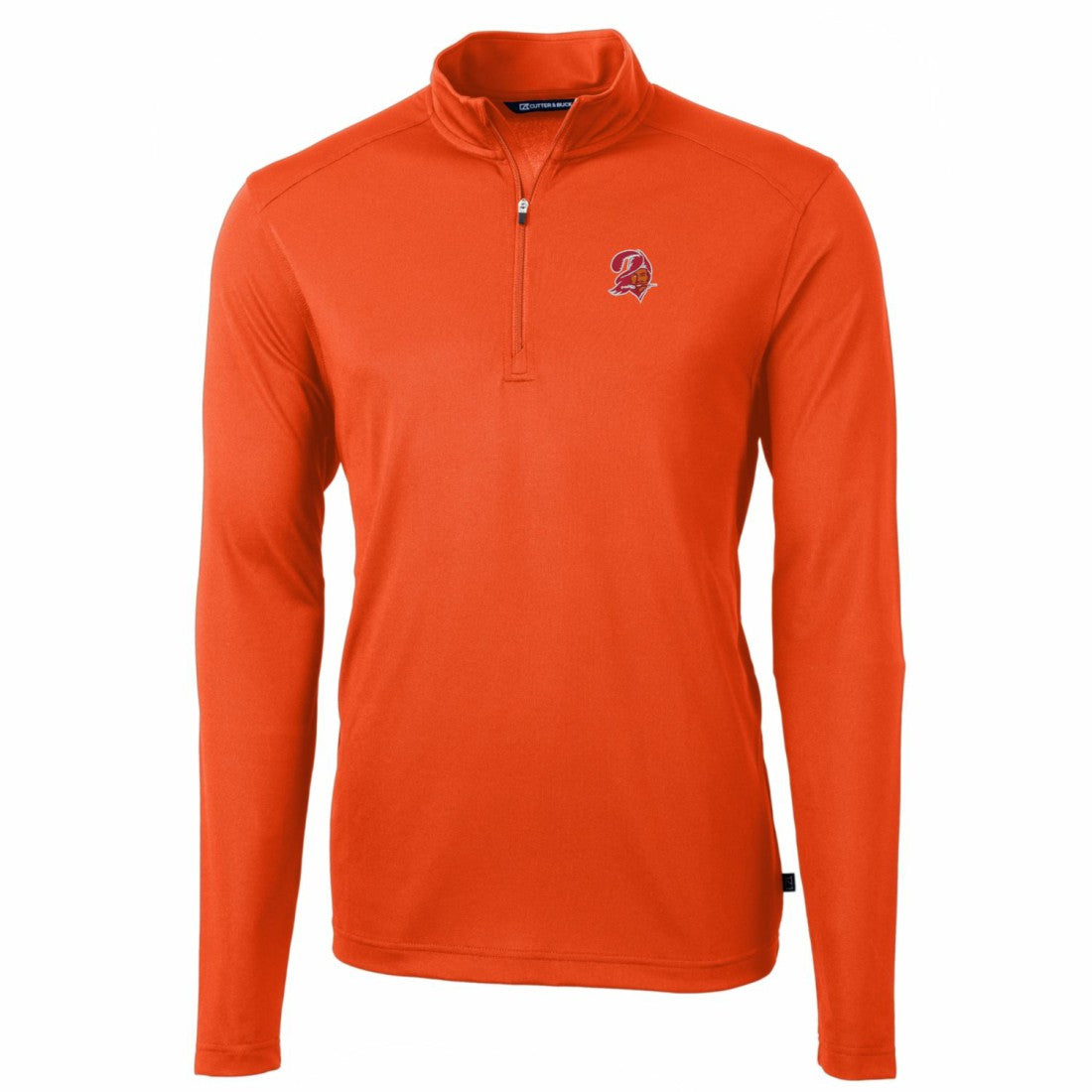 Tampa Bay Buccaneers Cutter & Buck Throwback Logo Virtue Eco Pique Recycled Quarter-Zip Pullover Top | NFL Hot