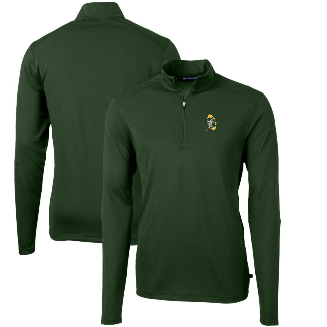 Green Bay Packers Cutter & Buck Throwback Logo Virtue Eco Pique Recycled Quarter-Zip Pullover Top | NFL US
