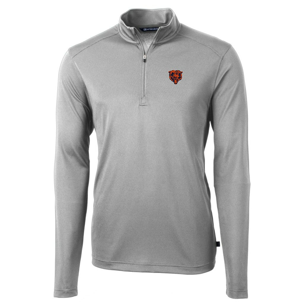 Chicago Bears Cutter & Buck Throwback Logo Virtue Eco Pique Recycled Quarter-Zip Pullover Top | NFL Near me