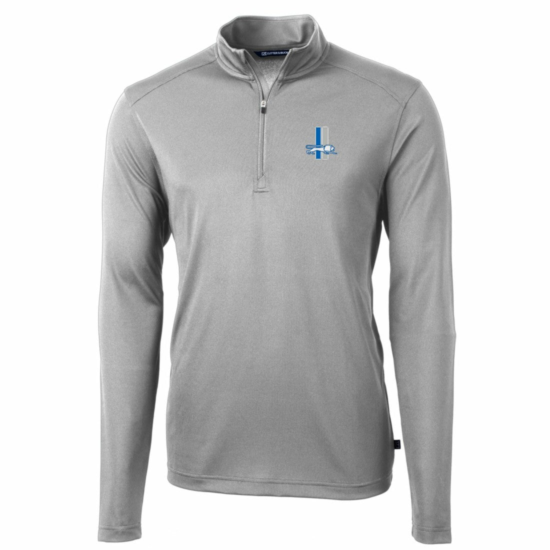 Detroit Lions Cutter & Buck Throwback Logo Virtue Eco Pique Recycled Quarter-Zip Pullover Top | NFL Sale