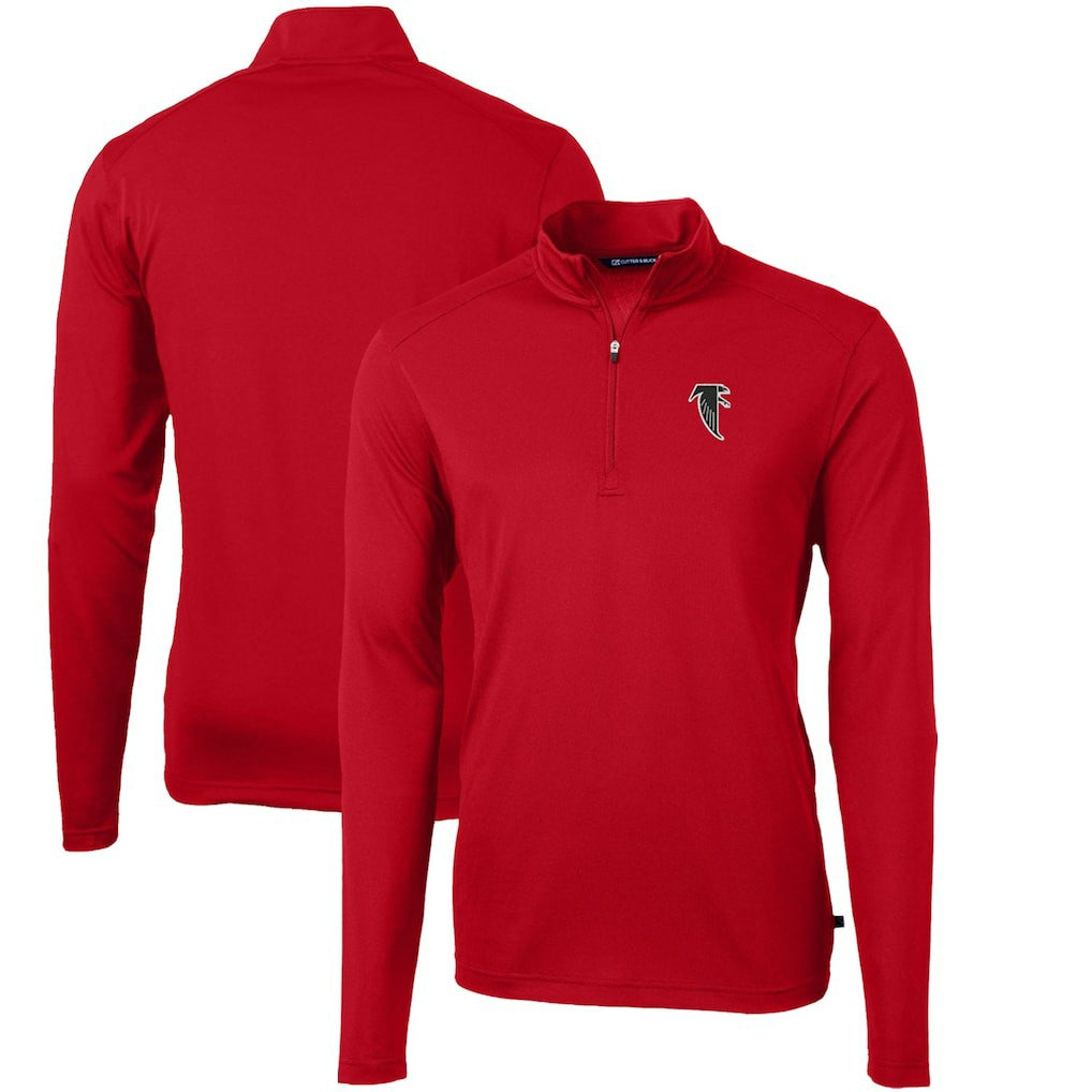 Atlanta Falcons Cutter & Buck Throwback Logo Virtue Eco Pique Recycled Quarter-Zip Pullover Top | NFL US