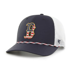 Boston Red Sox '47 Primary Team Logo American Flag Fill Trucker Snapback Hat - MLB Hats