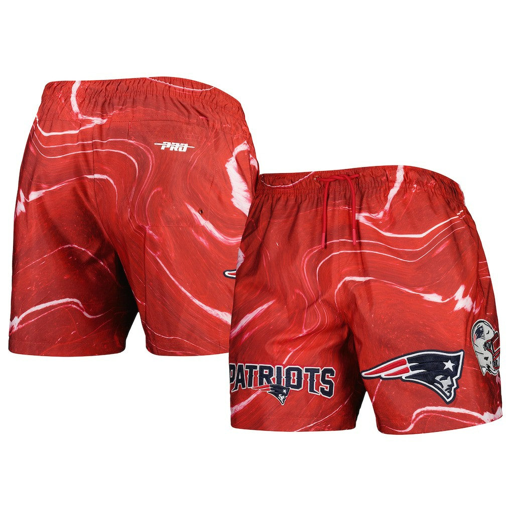New England Patriots Pro Standard Allover Marble Print Shorts | NFL Sale