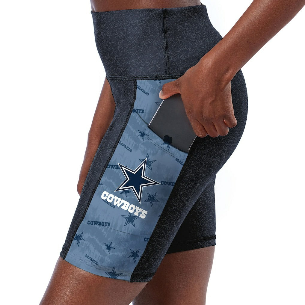 Dallas Cowboys Certo Women's High Waist Two-Pocket Biker Shorts | NFL New