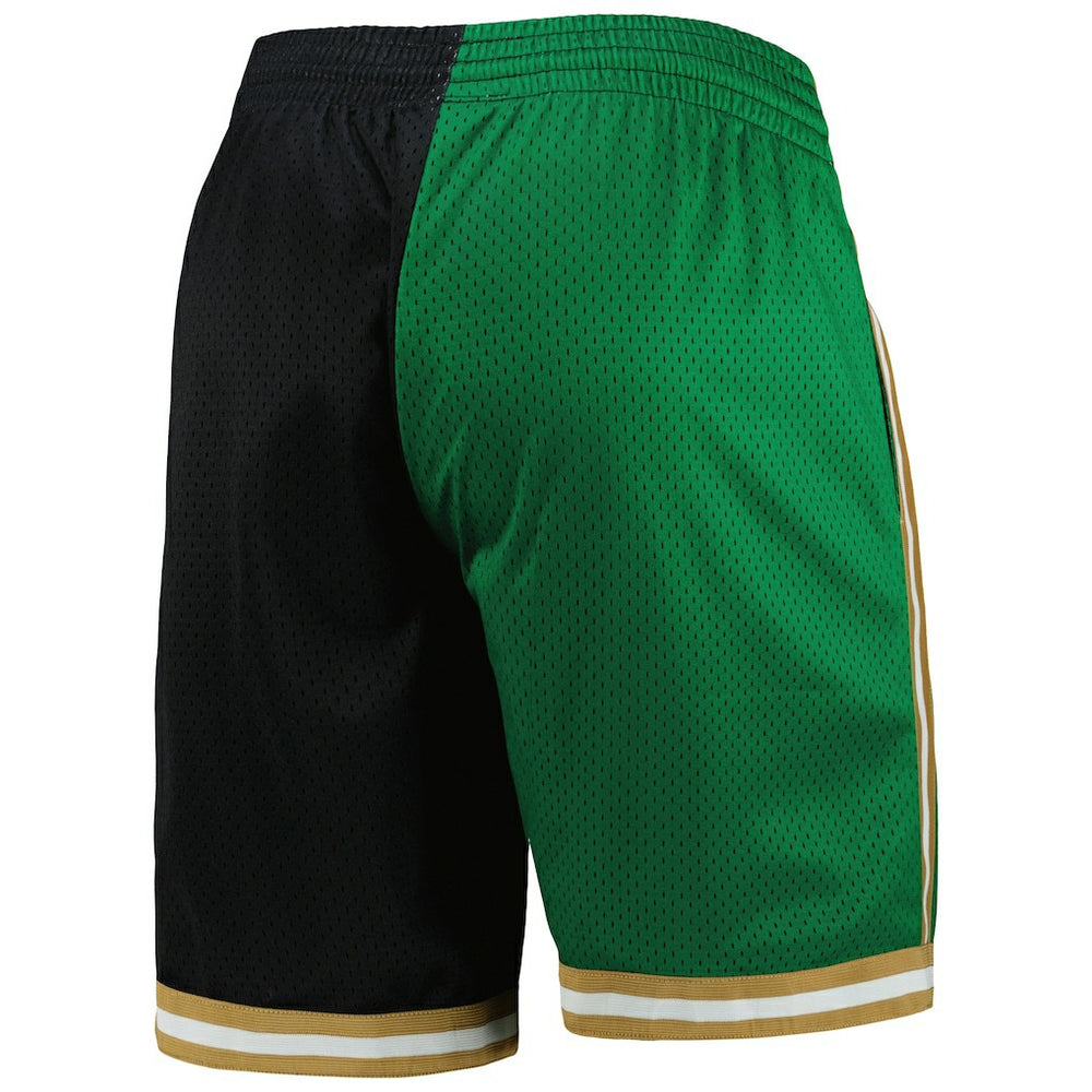 Kelly Green/Black Boston Celtics Hardwood Classics 2007 Split Swingman Shorts | NBA