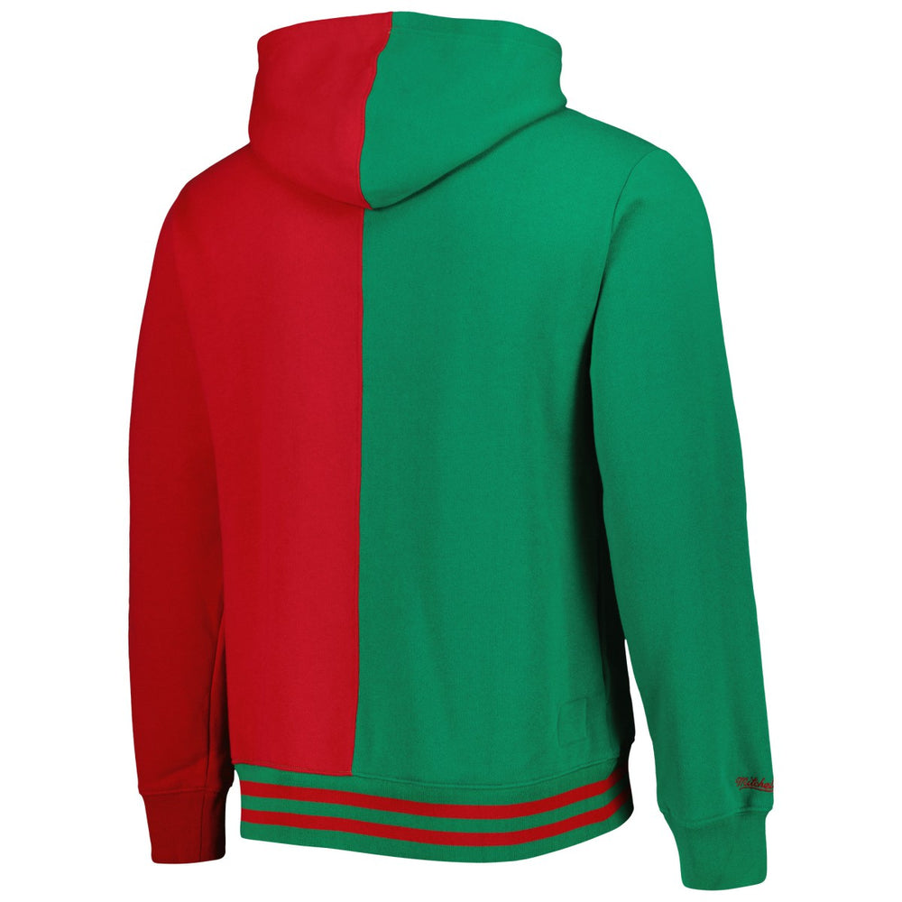 Green/Red Milwaukee Bucks Hardwood Classics Split Pullover Hoodie | NBA