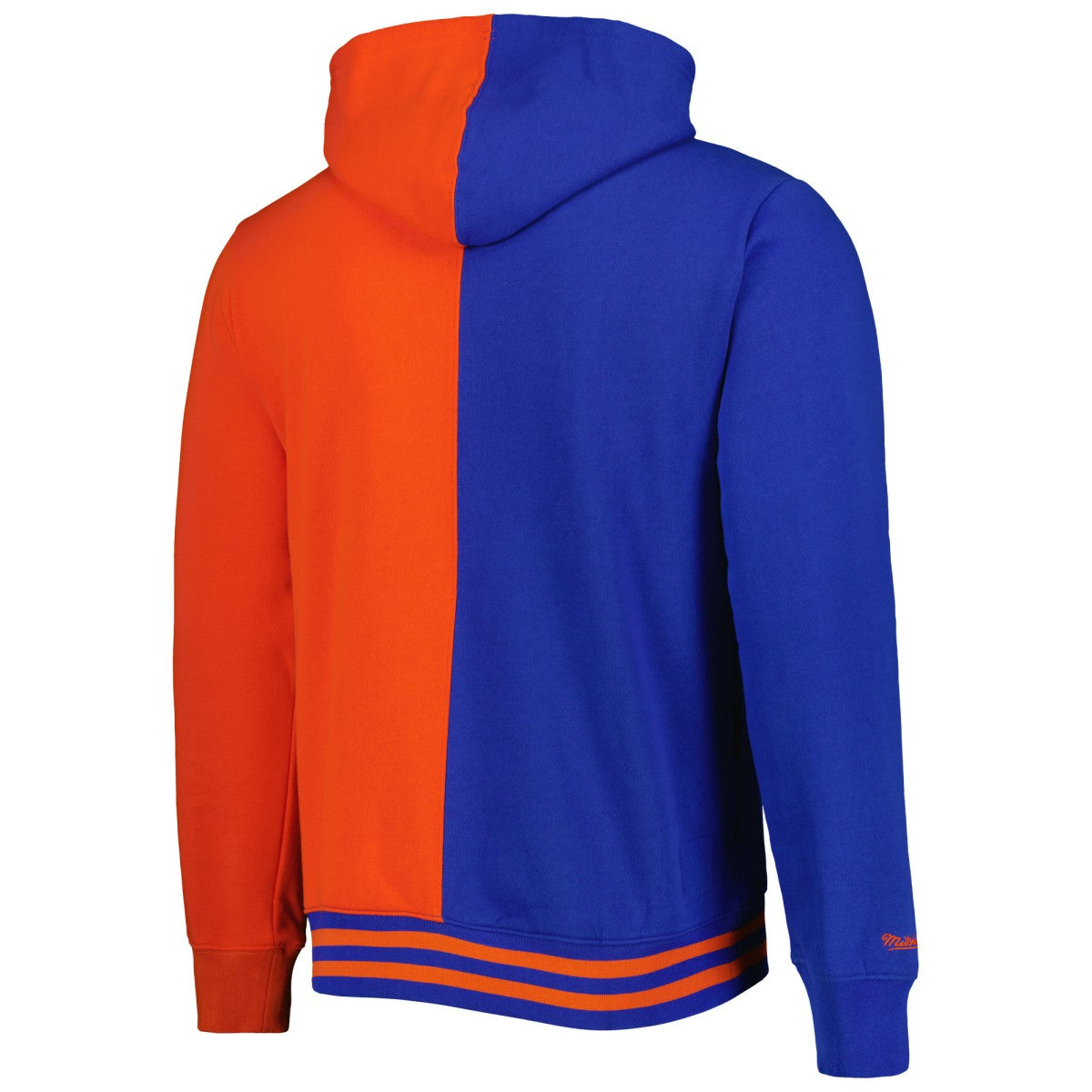 Blue/Orange New York Knicks Hardwood Classics Split Pullover Hoodie | NBA