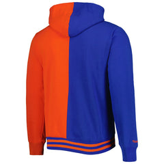 Blue/Orange New York Knicks Hardwood Classics Split Pullover Hoodie | NBA