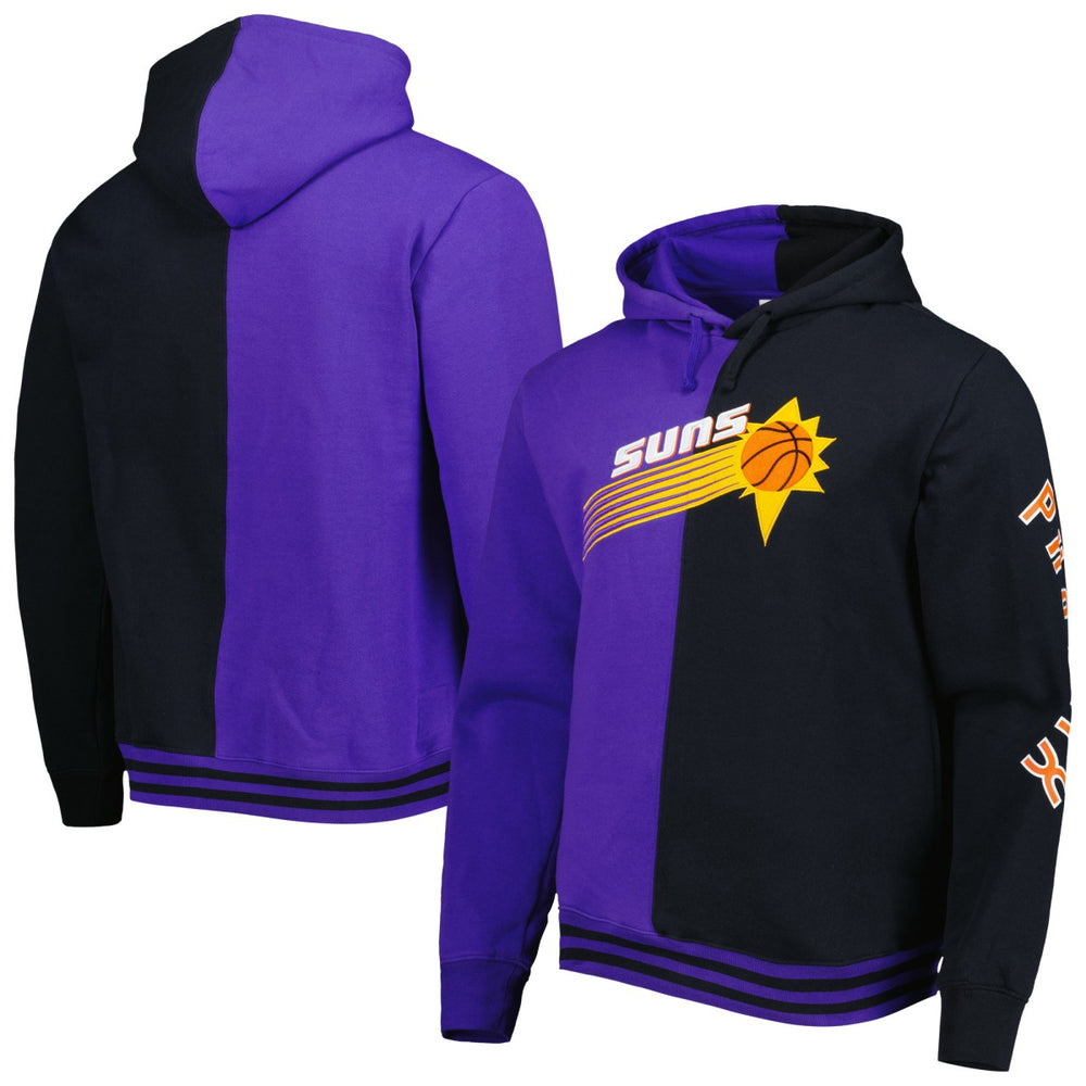 Purple/Black Phoenix Suns Hardwood Classics Split Pullover Hoodie | NBA