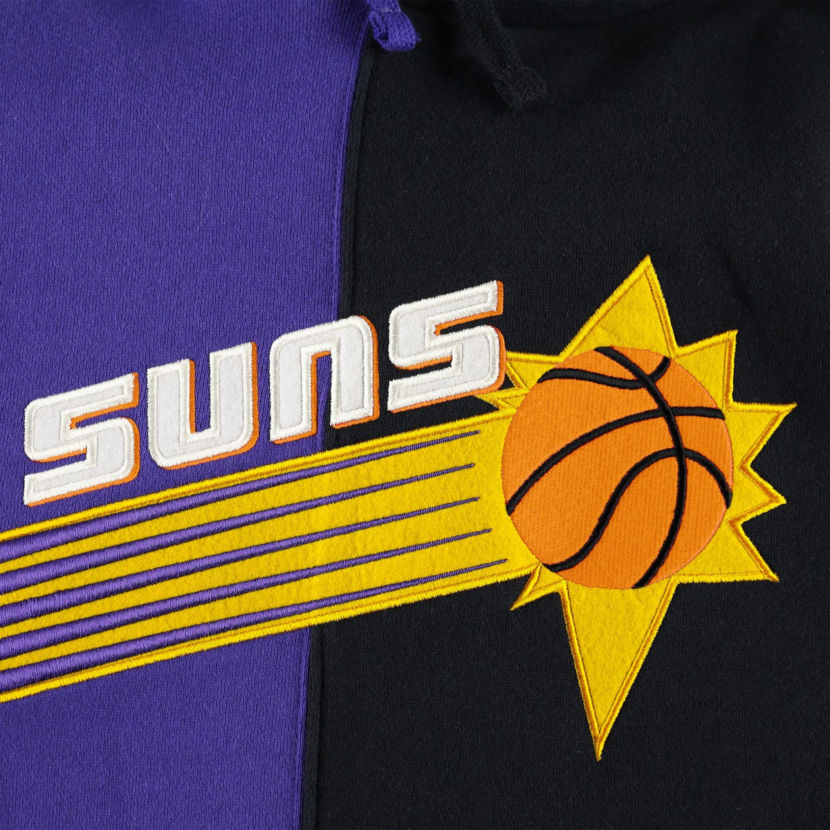 Purple/Black Phoenix Suns Hardwood Classics Split Pullover Hoodie | NBA