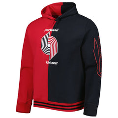 Red/Black Portland Trail Blazers Hardwood Classics Split Pullover Hoodie | NBA