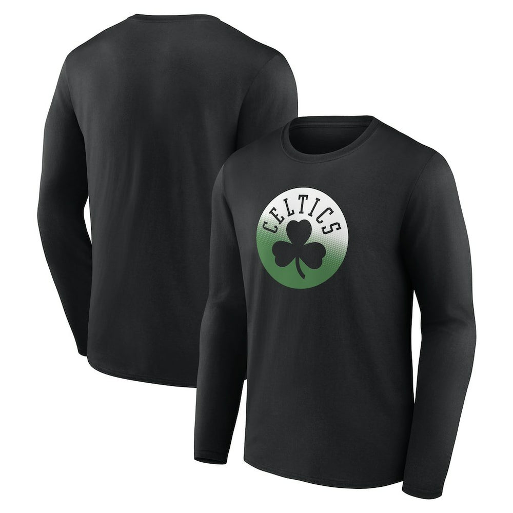 Black Boston Celtics Gradient Logo Long Sleeve T-Shirt | NBA