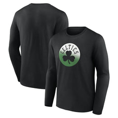Black Boston Celtics Gradient Logo Long Sleeve T-Shirt | NBA