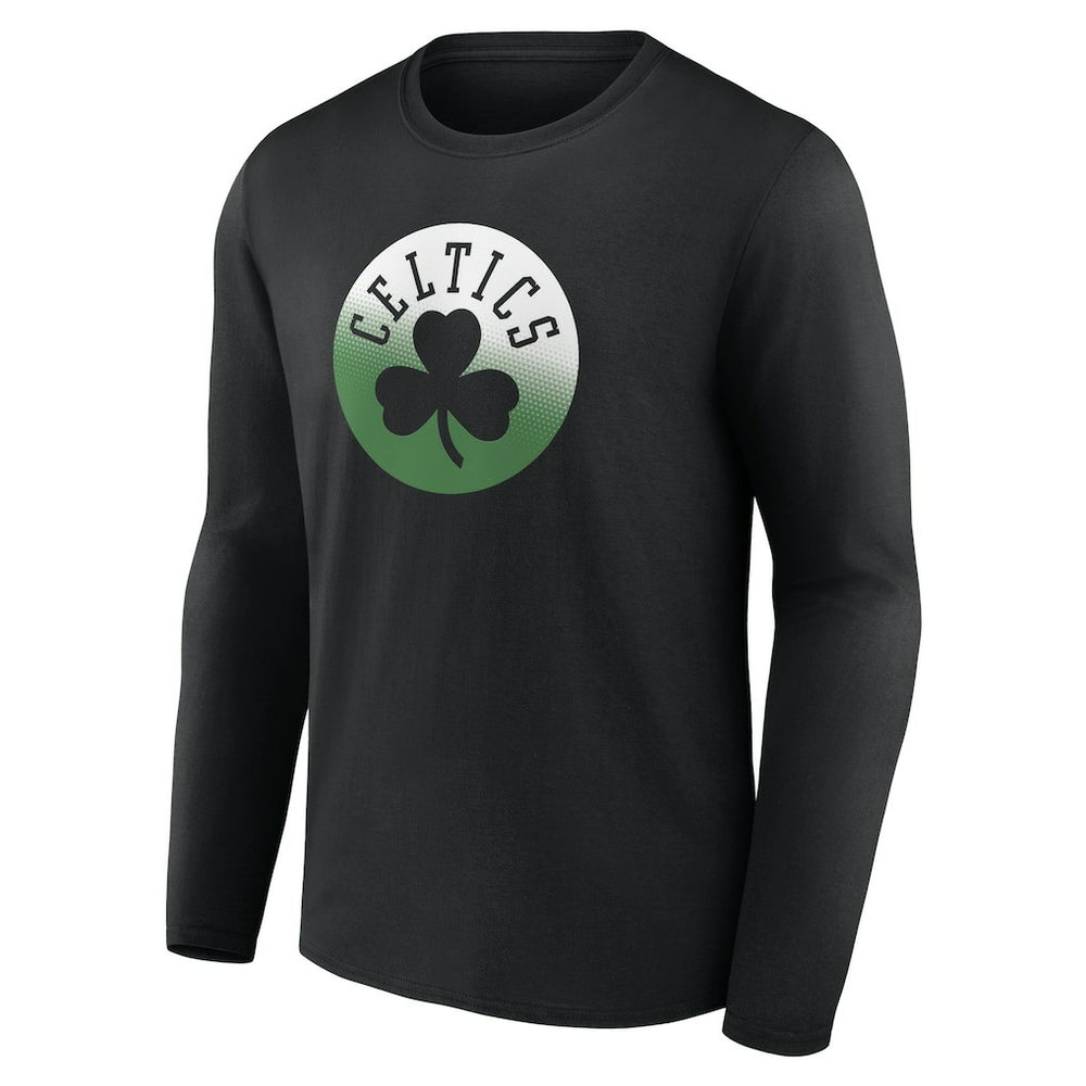 Black Boston Celtics Gradient Logo Long Sleeve T-Shirt | NBA