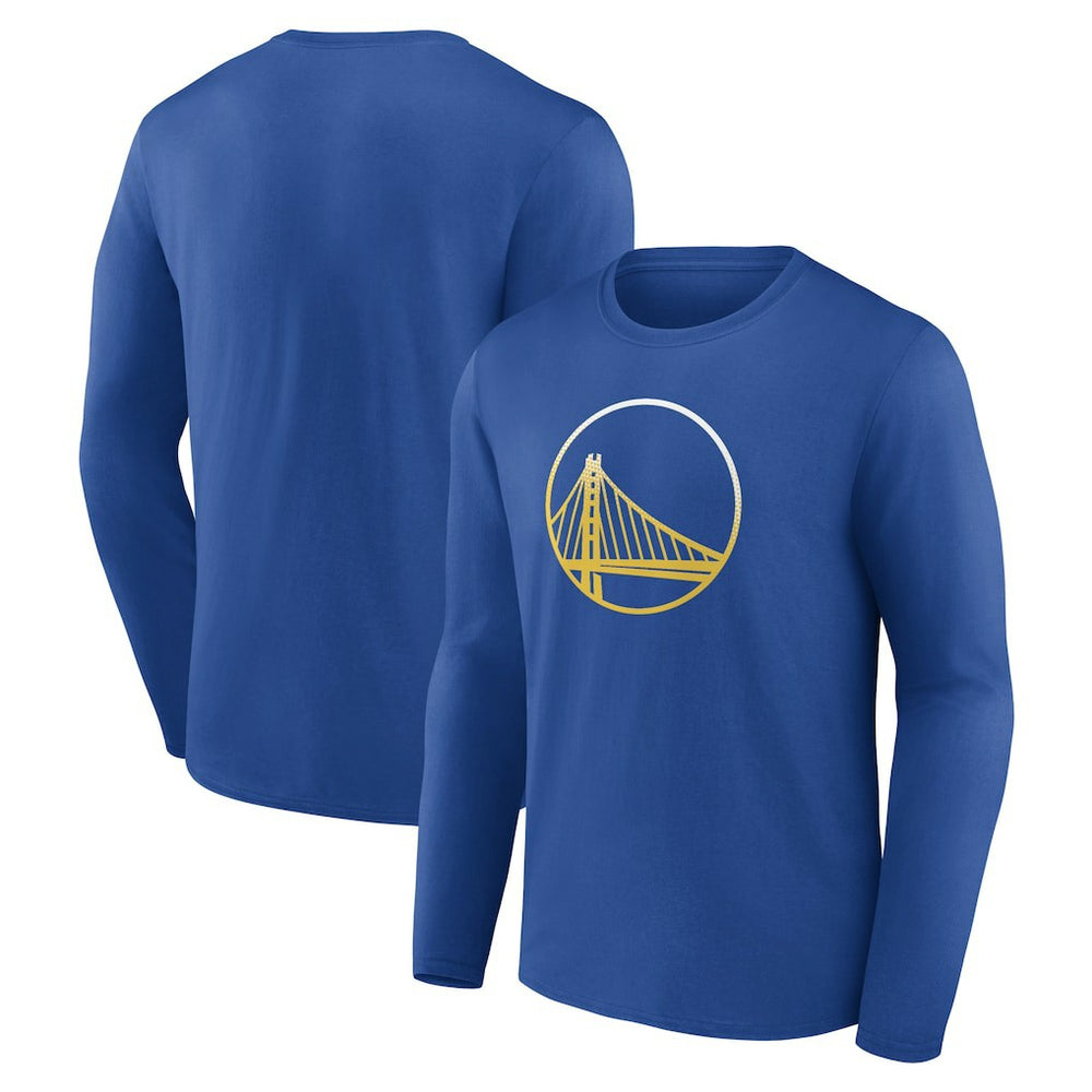 Royal Golden State Warriors Gradient Logo Long Sleeve T-Shirt sale | NBA