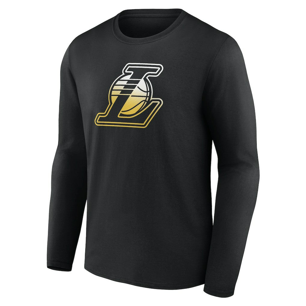 Black Los Angeles Lakers Gradient Logo Long Sleeve T-Shirt | NBA