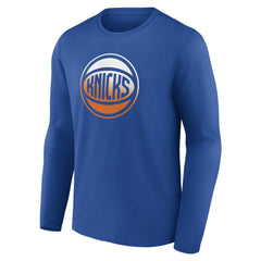 Blue New York Knicks Gradient Logo Long Sleeve T-Shirt | NBA