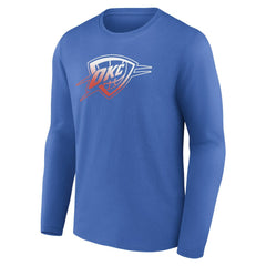 Blue Oklahoma City Thunder Gradient Logo Long Sleeve T-Shirt | NBA