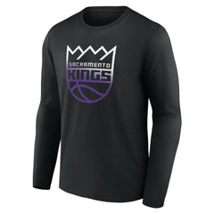 Black Sacramento Kings Gradient Logo Long Sleeve T-Shirt | NBA