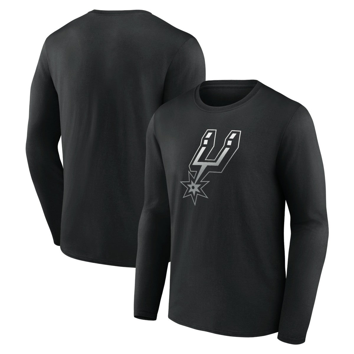 Black San Antonio Spurs Gradient Logo Long Sleeve T-Shirt | NBA