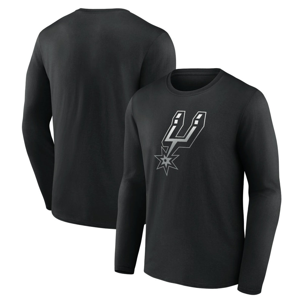 Black San Antonio Spurs Gradient Logo Long Sleeve T-Shirt | NBA