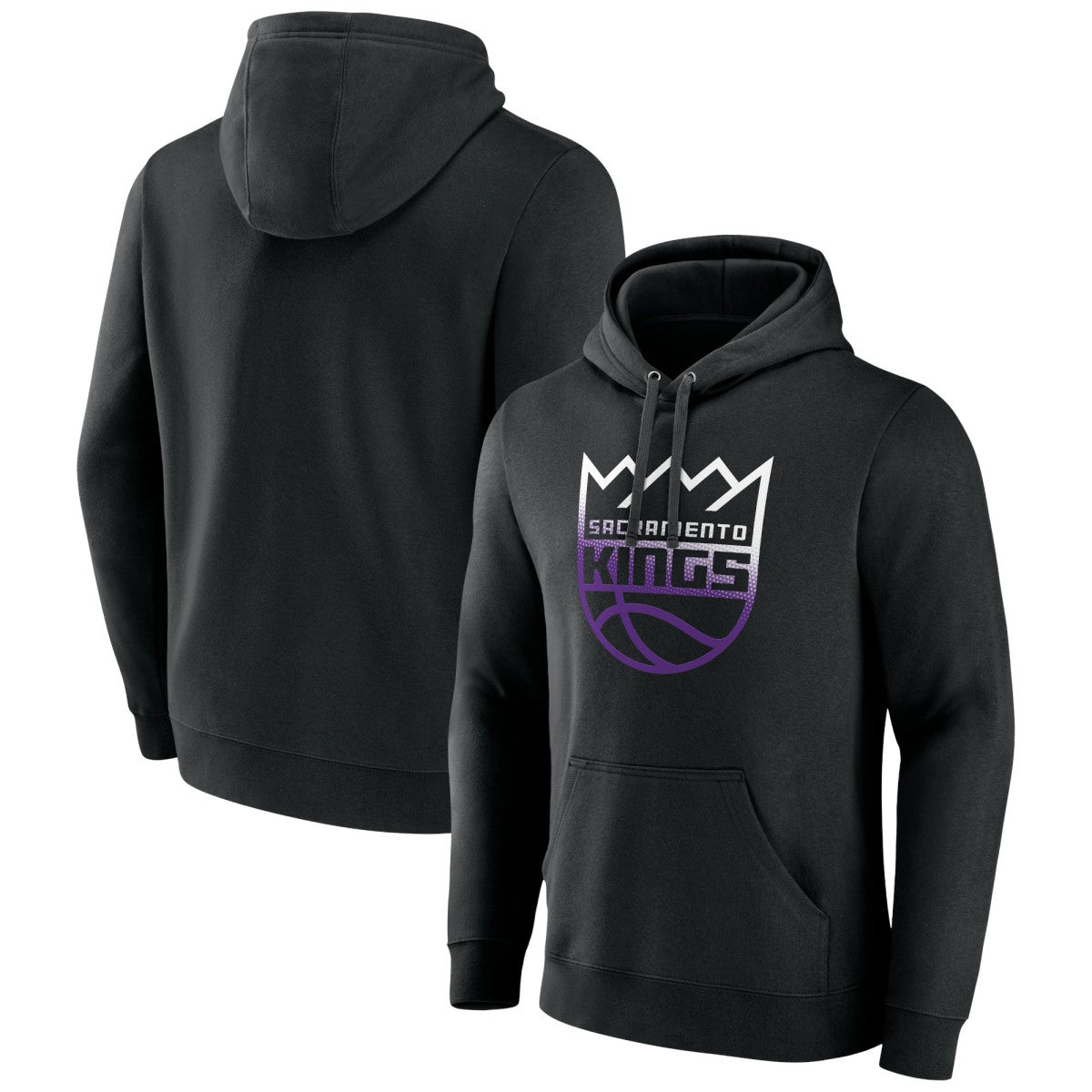 Black Sacramento Kings Gradient Logo Pullover Hoodie | NBA
