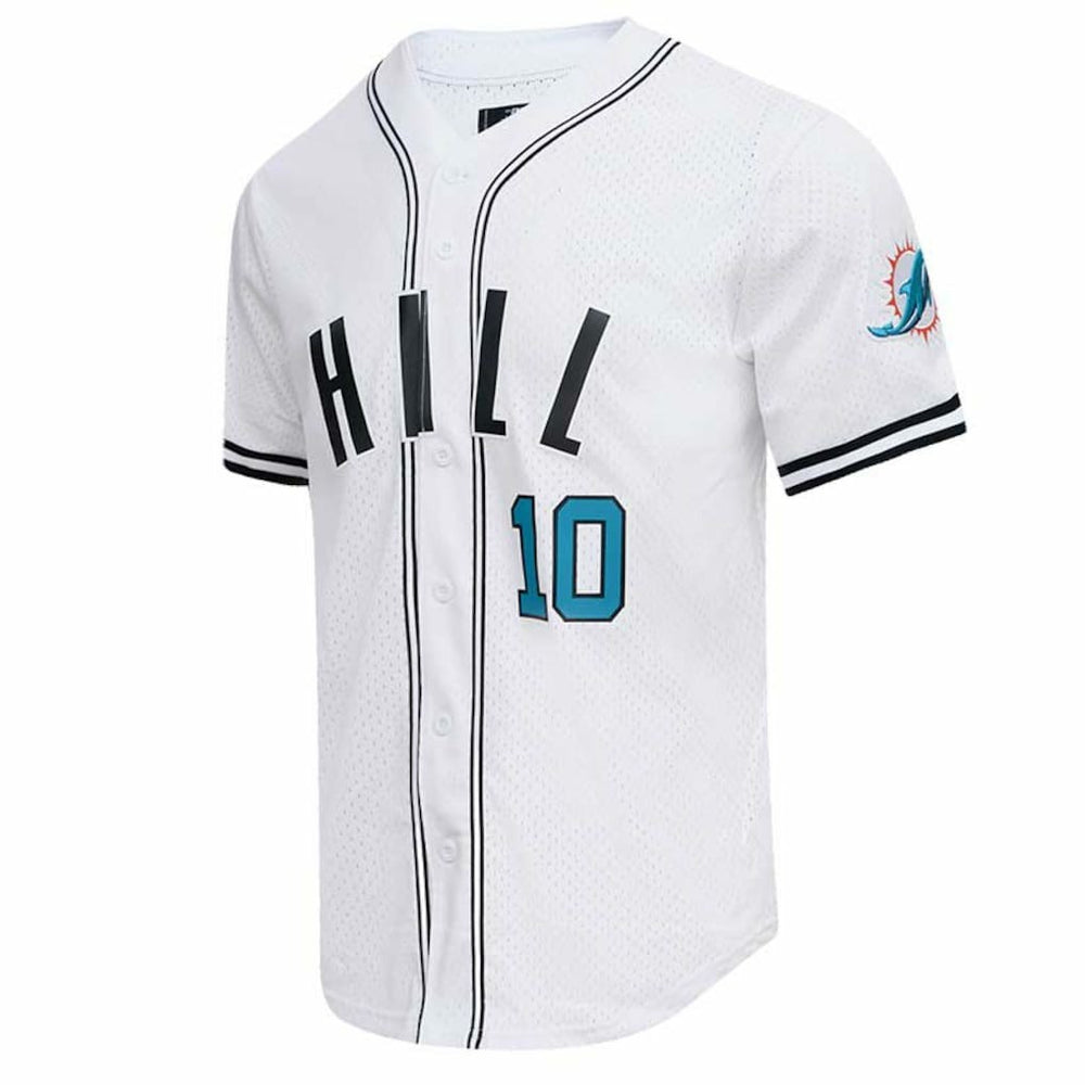 Miami Dolphins Tyreek Hill  Pro Standard Mesh Baseball Button-Up T-Shirt | NFL Near me