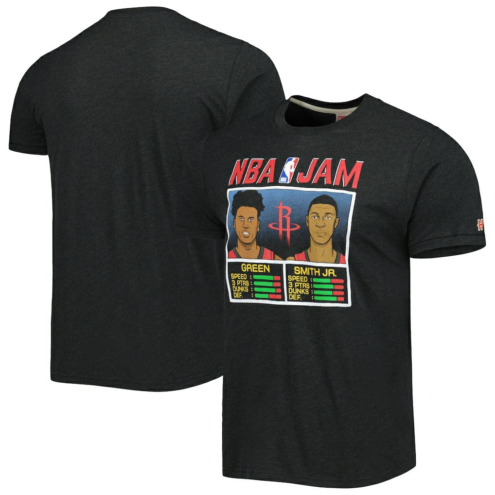 Charcoal Jalen Green & Jabari Smith Jr. Houston Rockets Homage NBA Jam Tri-Blend T-Shirt | NBA