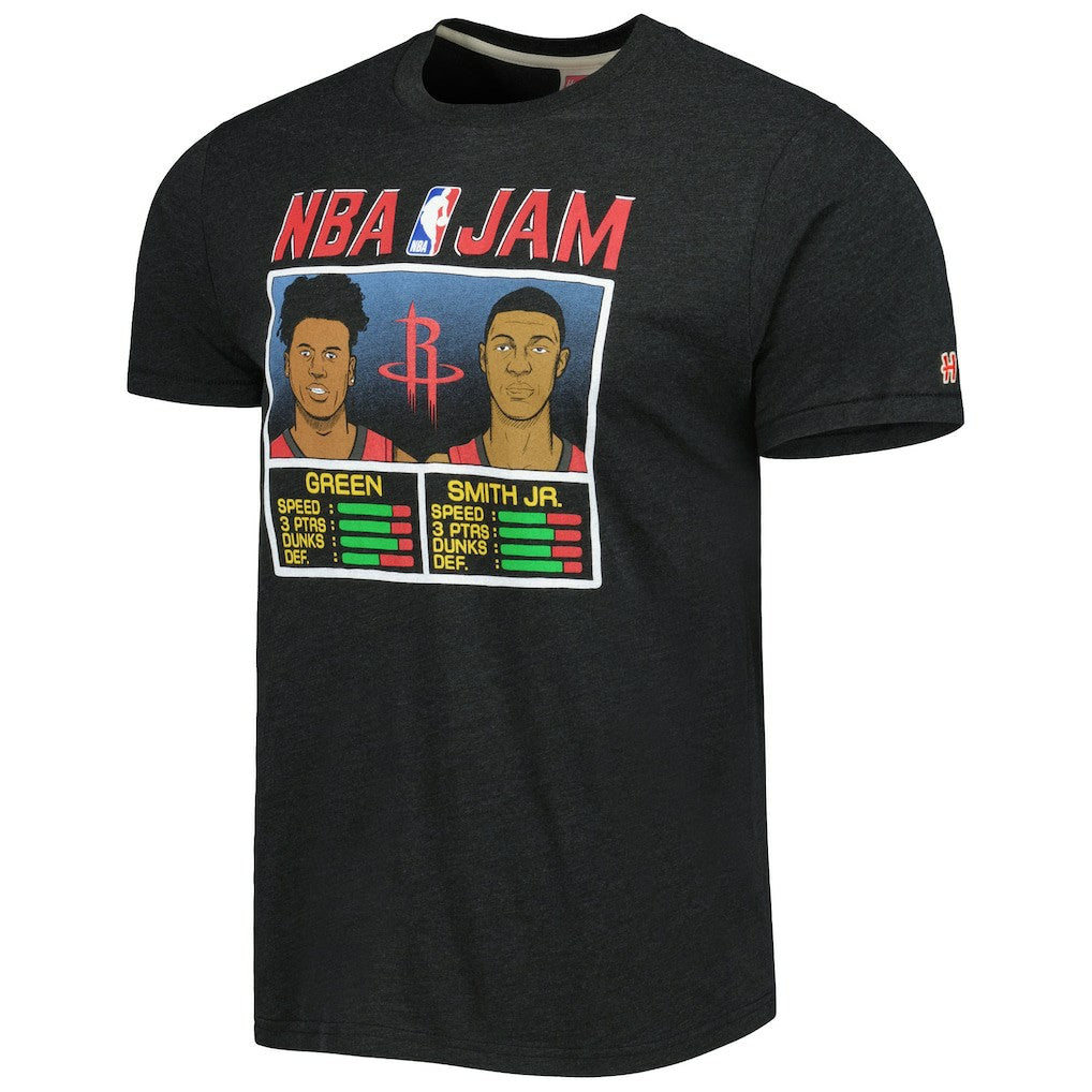 Charcoal Jalen Green & Jabari Smith Jr. Houston Rockets Homage NBA Jam Tri-Blend T-Shirt | NBA
