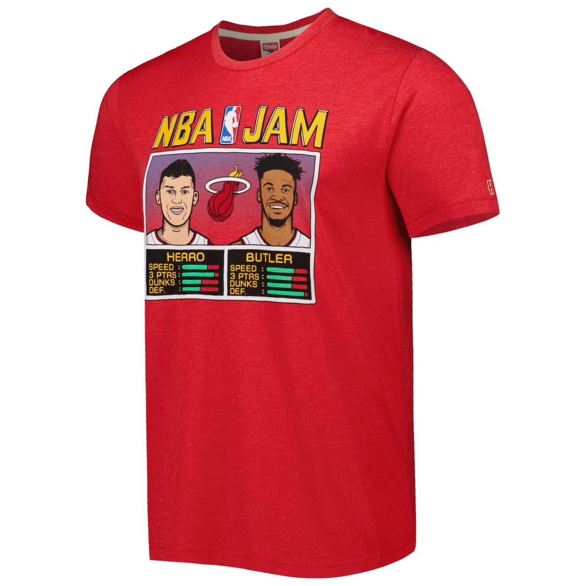 Red Tyler Herro & Jimmy Butler Miami Heat Homage NBA Jam Tri-Blend T-Shirt | NBA