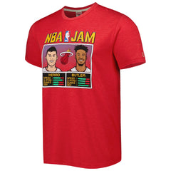 Red Tyler Herro & Jimmy Butler Miami Heat Homage NBA Jam Tri-Blend T-Shirt | NBA