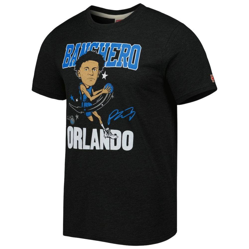 Charcoal Paolo Banchero Orlando Magic Homage Caricature Tri-Blend T-Shirt | NBA