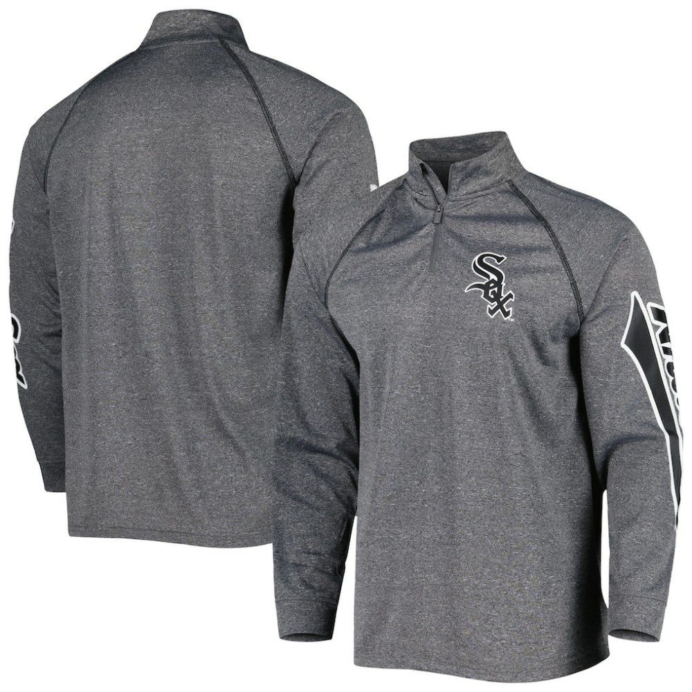 Chicago White Sox Stitches Wordmark Raglan Quarter-Zip Top - MLB Tops