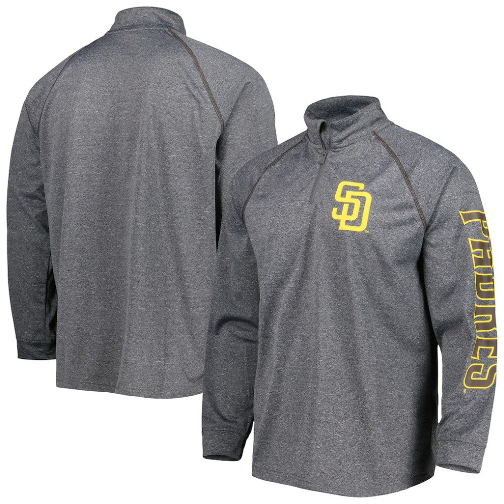 San Diego Padres Stitches Wordmark Raglan Quarter-Zip Top - MLB Tops