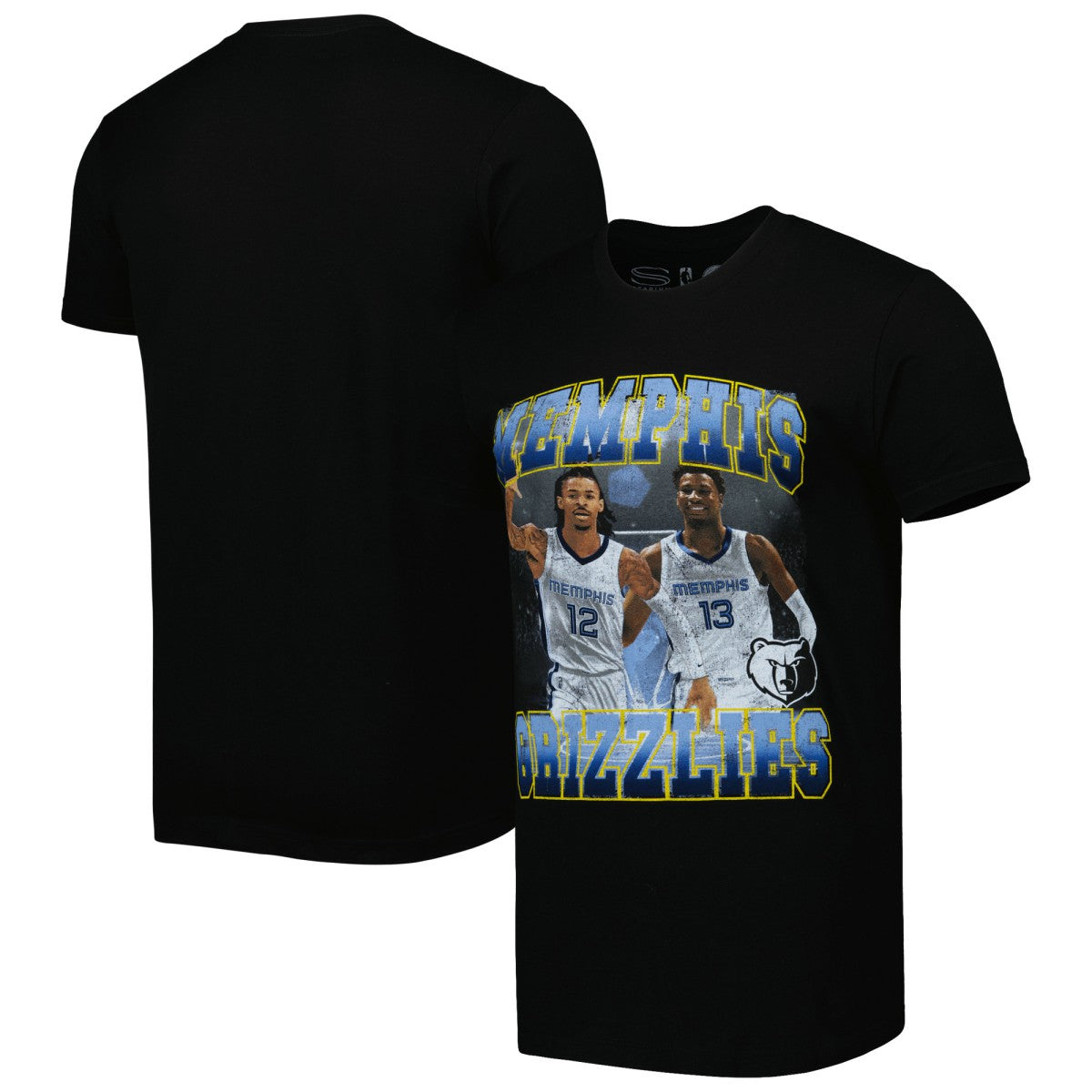 Black Ja Morant & Jaren Jackson Jr. Memphis Grizzlies Stadium Essentials Unisex Player Duo T-Shirt | NBA