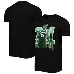 Black Giannis Antetokounmpo Milwaukee Bucks Stadium Essentials Unisex Player Skyline T-Shirt | NBA