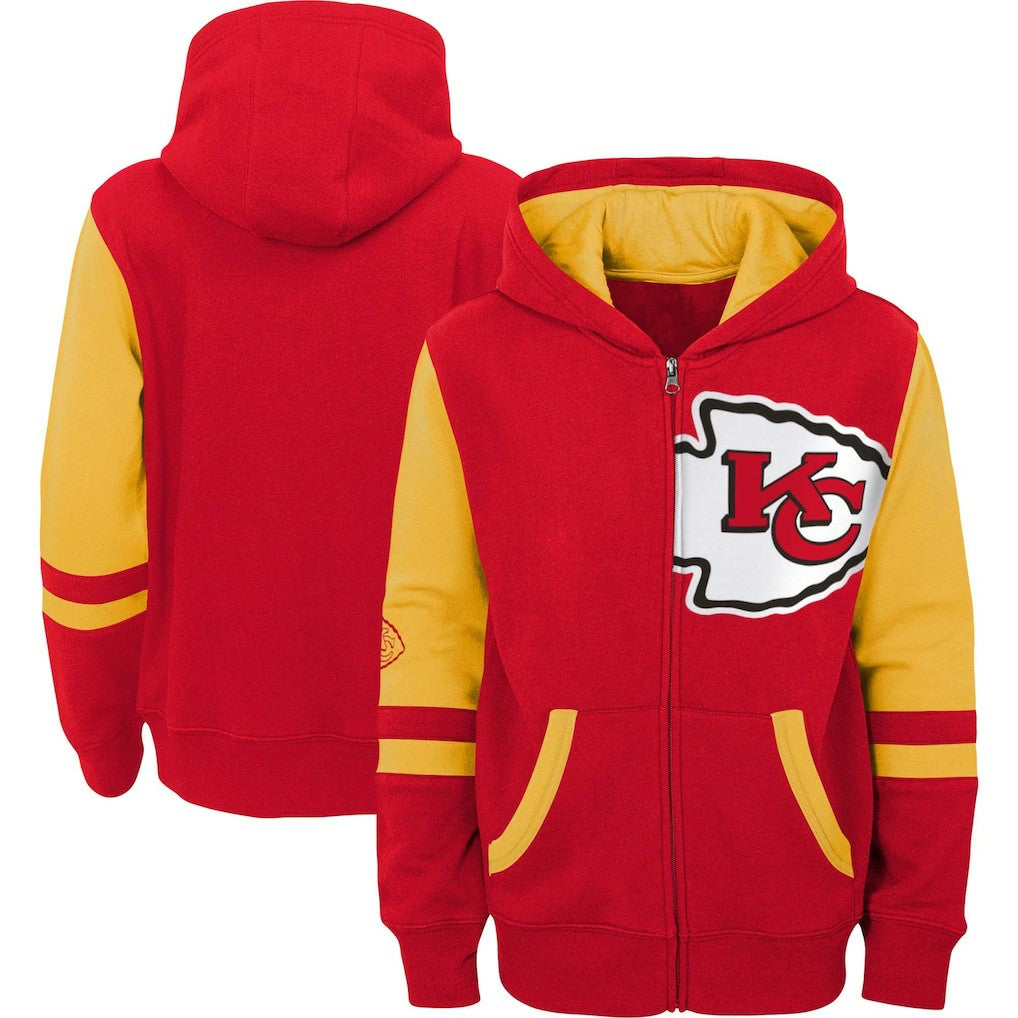 Kansas City Chiefs Preschool Stadium Color Block Full-Zip Hoodie | NFL Outlet