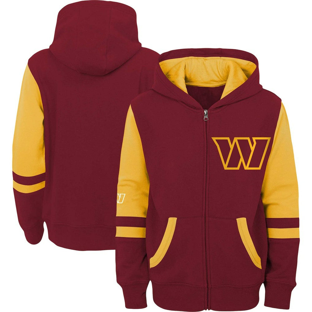 Washington Commanders Preschool Stadium Color Block Full-Zip Hoodie | NFL On sale