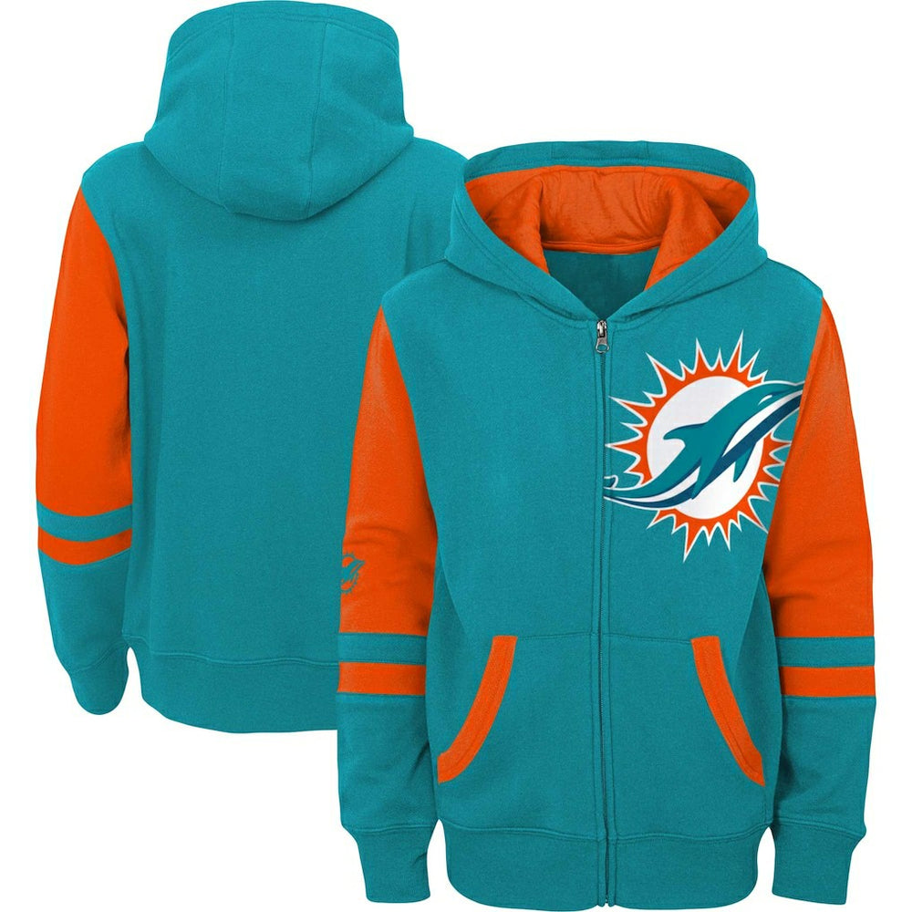 Miami Dolphins Preschool Stadium Color Block Full-Zip Hoodie | NFL Hot