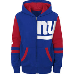 New York Giants Preschool Stadium Color Block Full-Zip Hoodie | NFL Discount