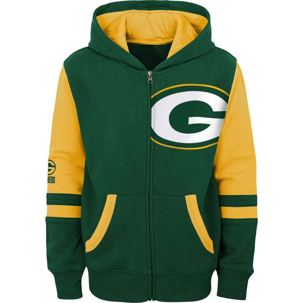 Green Bay Packers Preschool Stadium Color Block Full-Zip Hoodie | NFL Discount