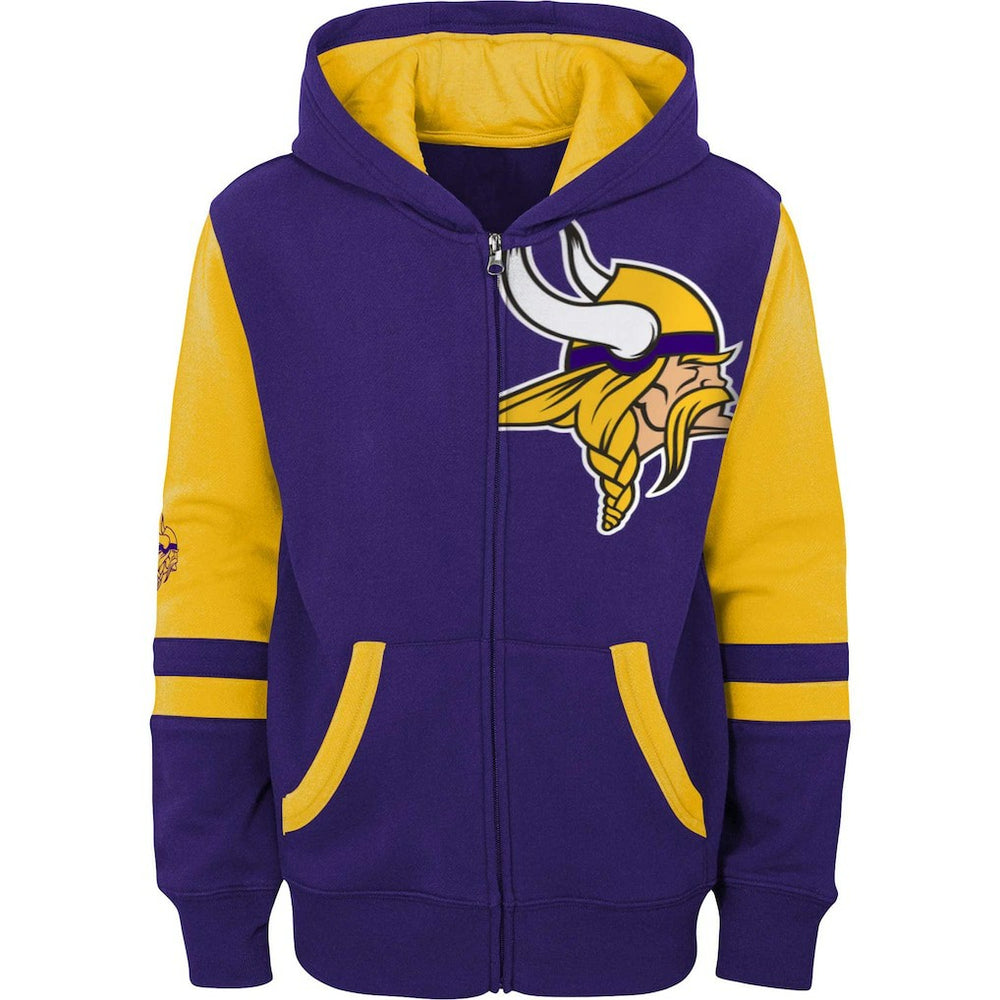 Minnesota Vikings Preschool Stadium Color Block Full-Zip Hoodie | NFL US
