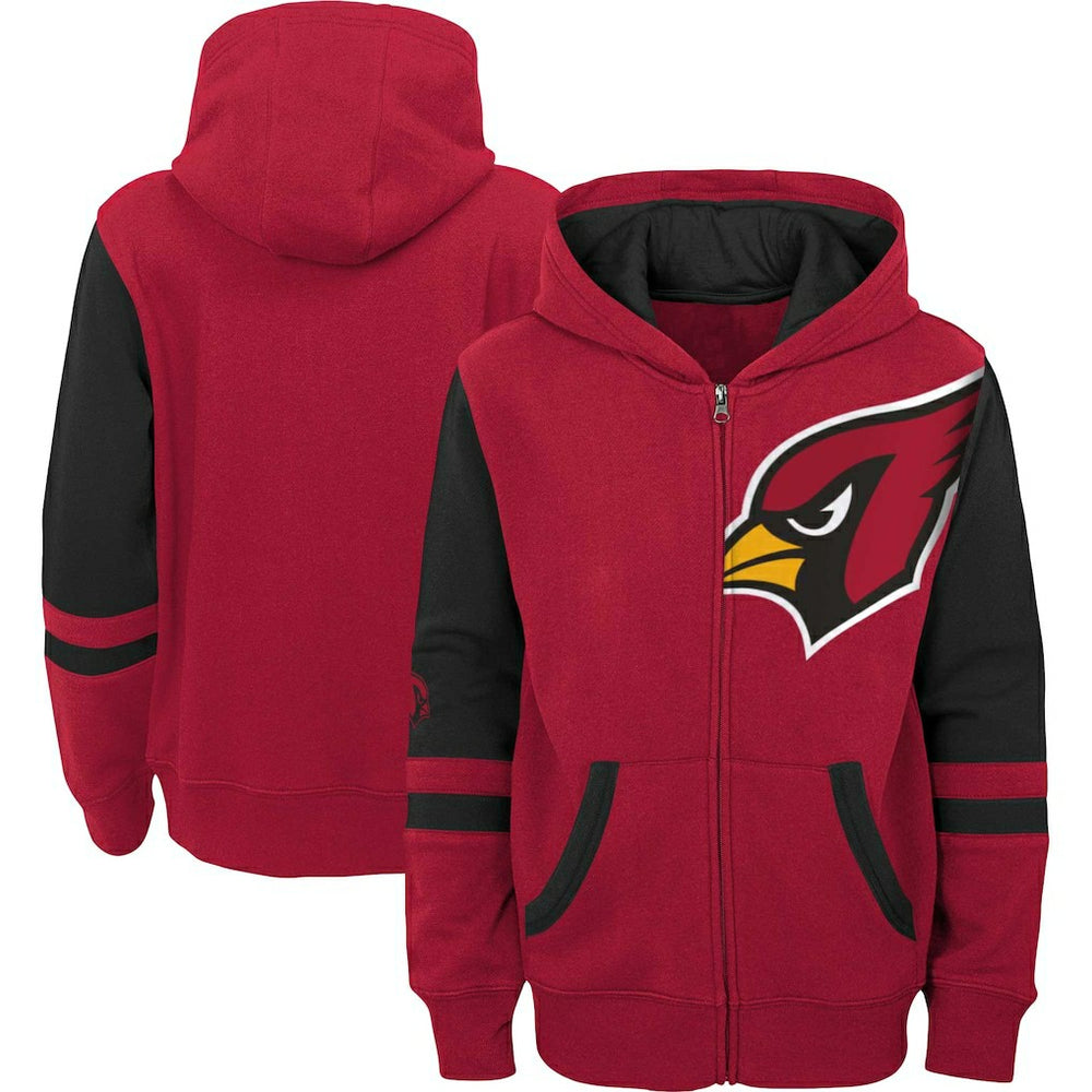 Arizona Cardinals Youth Colorblock Full-Zip Hoodie | NFL Outlet