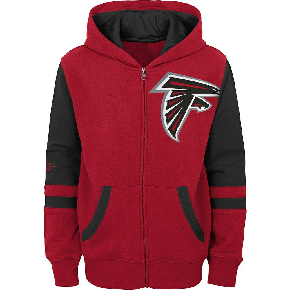 Atlanta Falcons Youth Colorblock Full-Zip Hoodie | NFL Discount