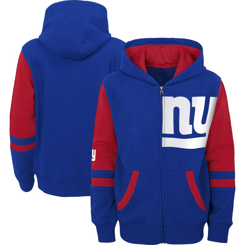 New York Giants Youth Colorblock Full-Zip Hoodie | NFL US