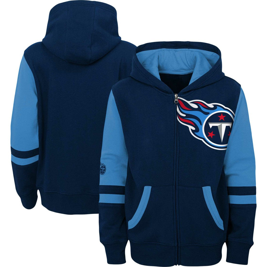 Tennessee Titans Youth Colorblock Full-Zip Hoodie | NFL Discount